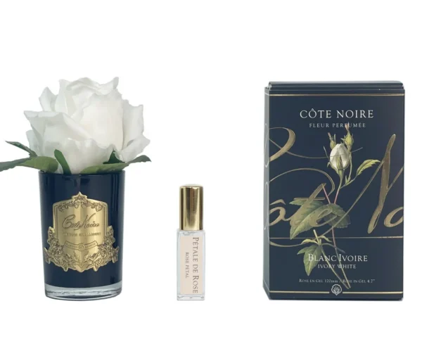 Cote Noire Perfumed Natural Touch Rose Bud – Black – White – GMRB41